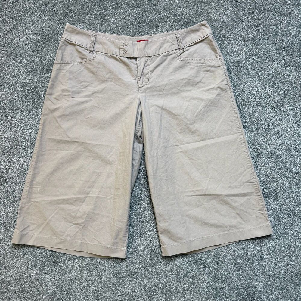 Girls Womens Mossimo Tan Capri Flared Leg Pants Capri Low Rise VTG Y2K Sz 17